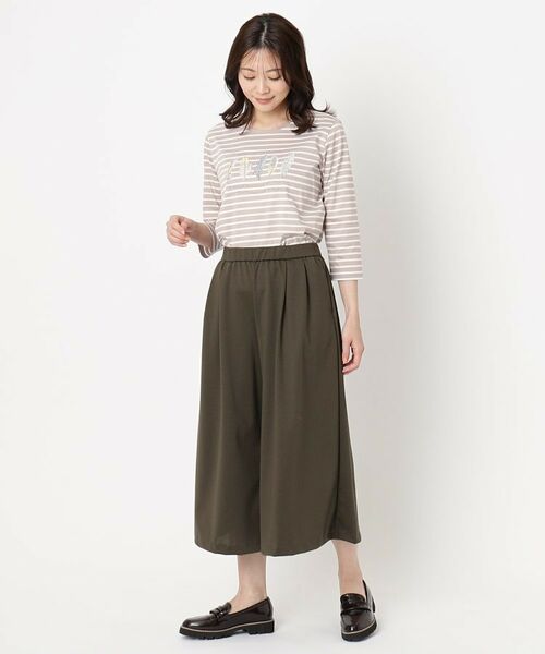 CORDIER / コルディア ショート・ハーフ・半端丈パンツ | 【セットアップ/S~4Lサイズ】ハイゲージコンパクトジャージガウチョパンツ | 詳細8