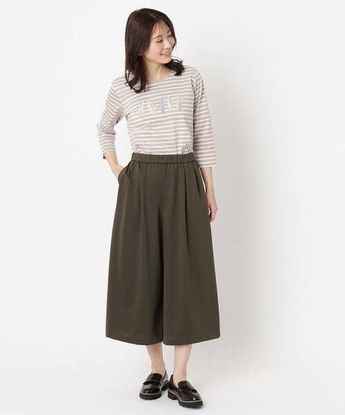 CORDIER / コルディア ショート・ハーフ・半端丈パンツ | 【セットアップ/S~4Lサイズ】ハイゲージコンパクトジャージガウチョパンツ | 詳細9