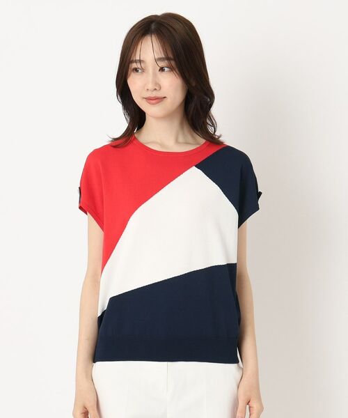 CORDIER / コルディア ニット・セーター | 【M~4Lサイズ/洗える/接触冷感】クーリッシュヤーン インターシャプルオーバー | 詳細1