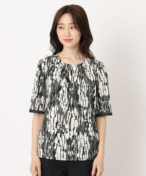 CORDIER / コルディア カットソー | 【M～4Lサイズ】ランダムキカプリントプルオーバージャージ | 詳細1