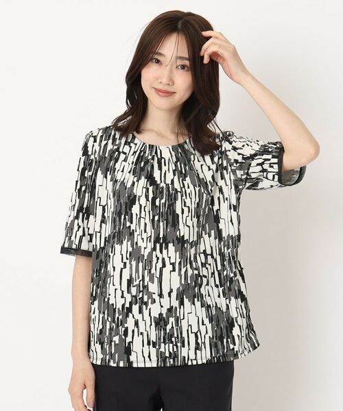 CORDIER / コルディア カットソー | 【M～4Lサイズ】ランダムキカプリントプルオーバージャージ | 詳細15