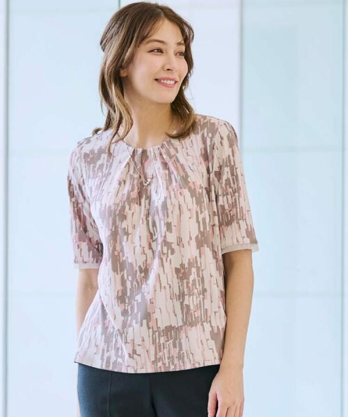 CORDIER / コルディア カットソー | 【M～4Lサイズ】ランダムキカプリントプルオーバージャージ | 詳細19