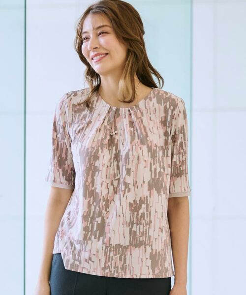 CORDIER / コルディア カットソー | 【M～4Lサイズ】ランダムキカプリントプルオーバージャージ | 詳細20