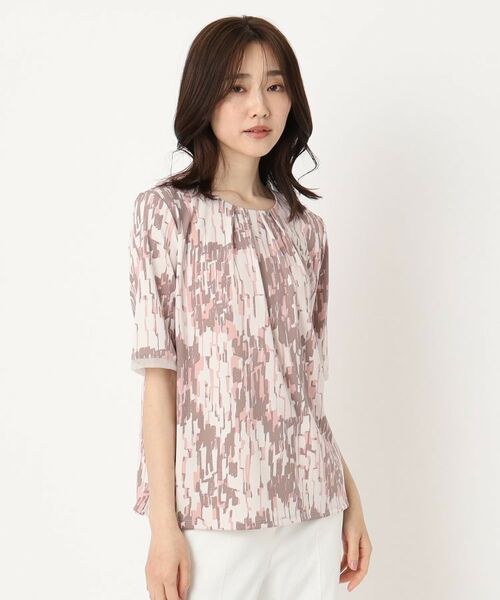 CORDIER / コルディア カットソー | 【M～4Lサイズ】ランダムキカプリントプルオーバージャージ | 詳細7