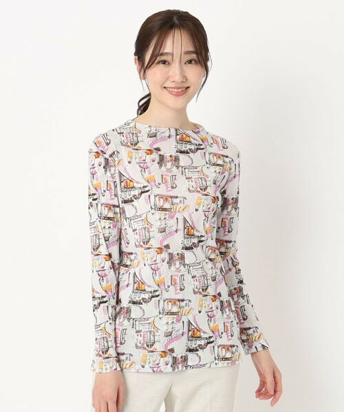 CORDIER / コルディア カットソー | 【M～4Lサイズ】ジュエンヌ プリントチュールプルオーバー | 詳細11