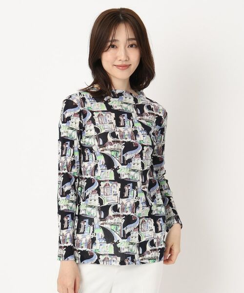 CORDIER / コルディア カットソー | 【M～4Lサイズ】ジュエンヌ プリントチュールプルオーバー | 詳細15