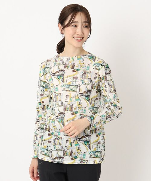 CORDIER / コルディア カットソー | 【M～4Lサイズ】ジュエンヌ プリントチュールプルオーバー | 詳細7