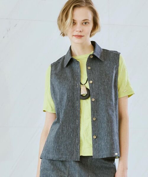 CORDIER / コルディア ベスト | 【M~4Lサイズ/ストレッチ/セットアップ】アサレック デニムライクベスト | 詳細16