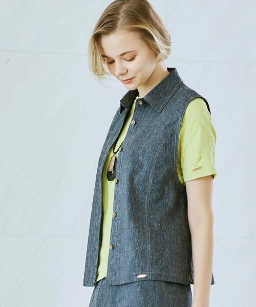 CORDIER / コルディア ベスト | 【M~4Lサイズ/ストレッチ/セットアップ】アサレック デニムライクベスト | 詳細17