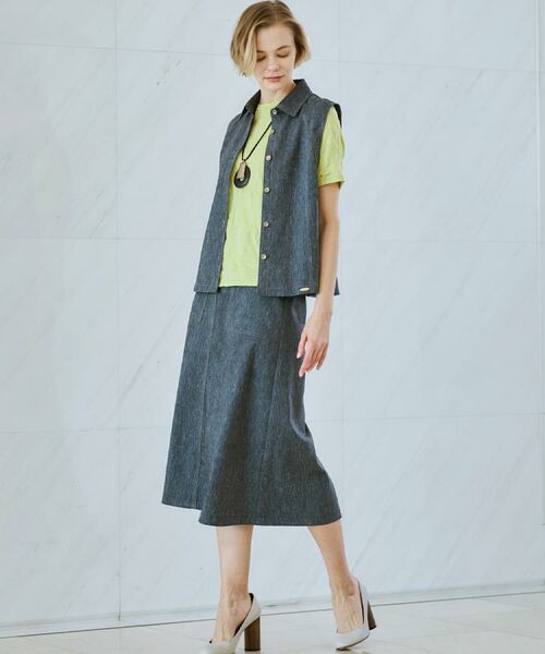 CORDIER / コルディア ベスト | 【M~4Lサイズ/ストレッチ/セットアップ】アサレック デニムライクベスト | 詳細19