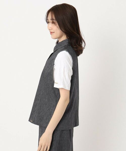 CORDIER / コルディア ベスト | 【M~4Lサイズ/ストレッチ/セットアップ】アサレック デニムライクベスト | 詳細2