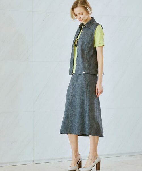 CORDIER / コルディア ベスト | 【M~4Lサイズ/ストレッチ/セットアップ】アサレック デニムライクベスト | 詳細20