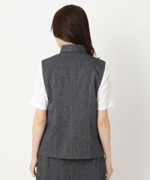 CORDIER / コルディア ベスト | 【M~4Lサイズ/ストレッチ/セットアップ】アサレック デニムライクベスト | 詳細3