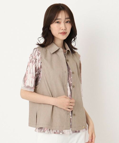 CORDIER / コルディア ベスト | 【M~4Lサイズ/ストレッチ/セットアップ】アサレック デニムライクベスト | 詳細8