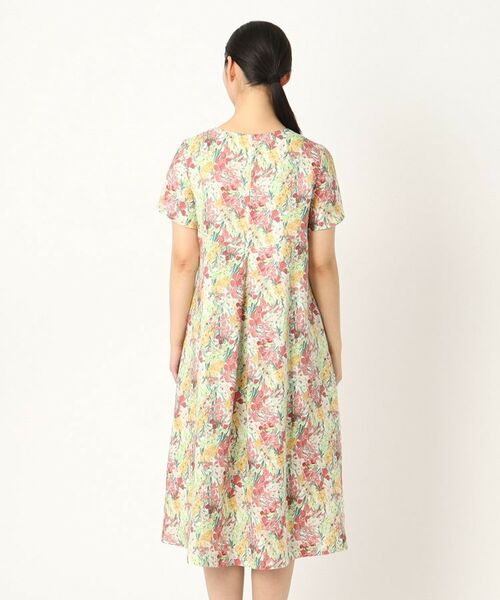 CORDIER / コルディア ミニ丈・ひざ丈ワンピース | 【M~4Lサイズ/手洗い可】リバティリネンプリントワンピース | 詳細3