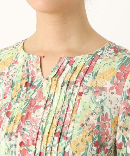 CORDIER / コルディア ミニ丈・ひざ丈ワンピース | 【M~4Lサイズ/手洗い可】リバティリネンプリントワンピース | 詳細4