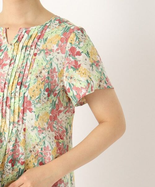 CORDIER / コルディア ミニ丈・ひざ丈ワンピース | 【M~4Lサイズ/手洗い可】リバティリネンプリントワンピース | 詳細5