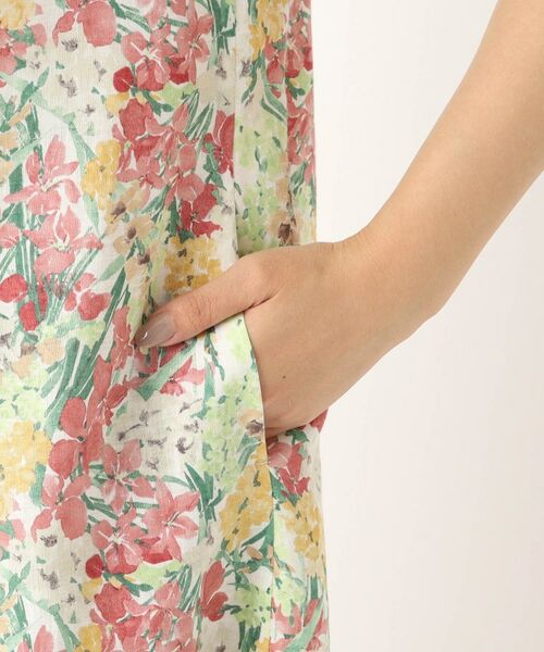 CORDIER / コルディア ミニ丈・ひざ丈ワンピース | 【M~4Lサイズ/手洗い可】リバティリネンプリントワンピース | 詳細6
