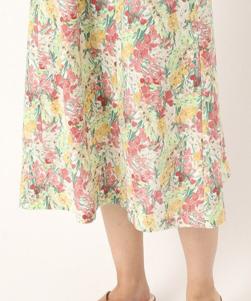 CORDIER / コルディア ミニ丈・ひざ丈ワンピース | 【M~4Lサイズ/手洗い可】リバティリネンプリントワンピース | 詳細7