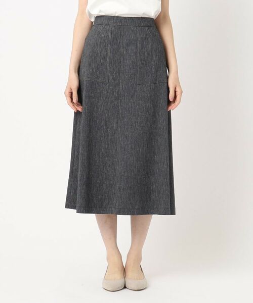 CORDIER / コルディア スカート | 【M～4Lサイズ／ストレッチ／セットアップ】アサレック デニムライクスカート | 詳細1
