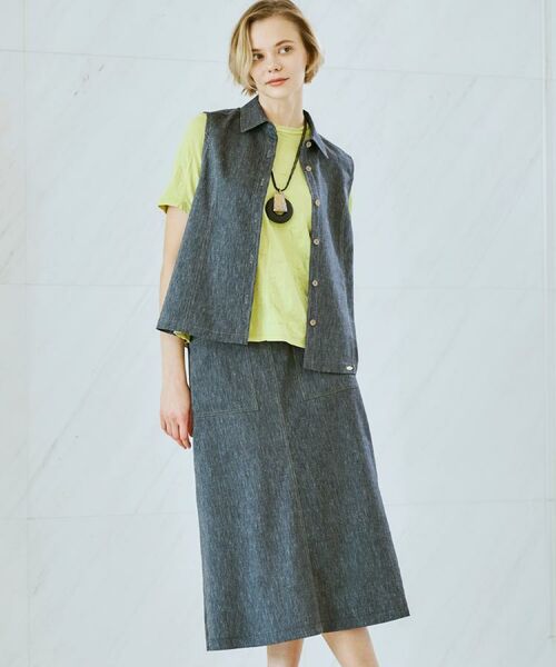 CORDIER / コルディア スカート | 【M～4Lサイズ／ストレッチ／セットアップ】アサレック デニムライクスカート | 詳細16