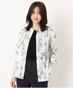 CORDIER / コルディア シャツ・ブラウス | 【M～4Lサイズ】ドビーフラワープリントシャツ