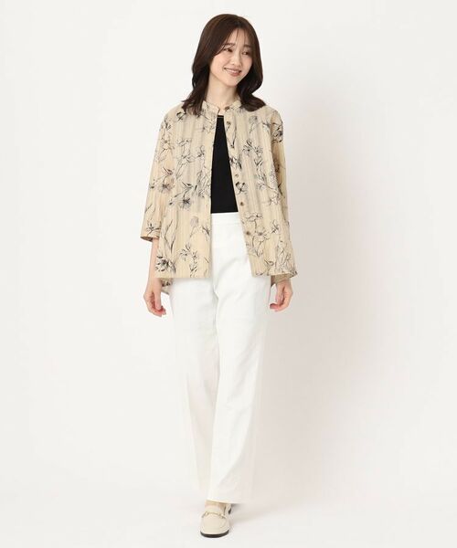 CORDIER / コルディア シャツ・ブラウス | 【M~4Lサイズ】ドビーフラワープリントシャツ | 詳細10