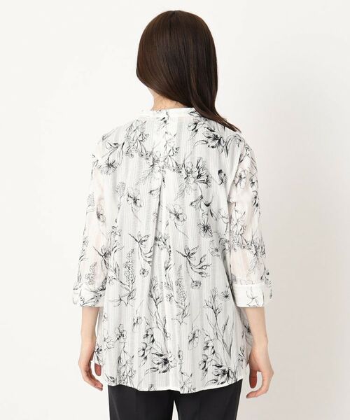 CORDIER / コルディア シャツ・ブラウス | 【M~4Lサイズ】ドビーフラワープリントシャツ | 詳細3