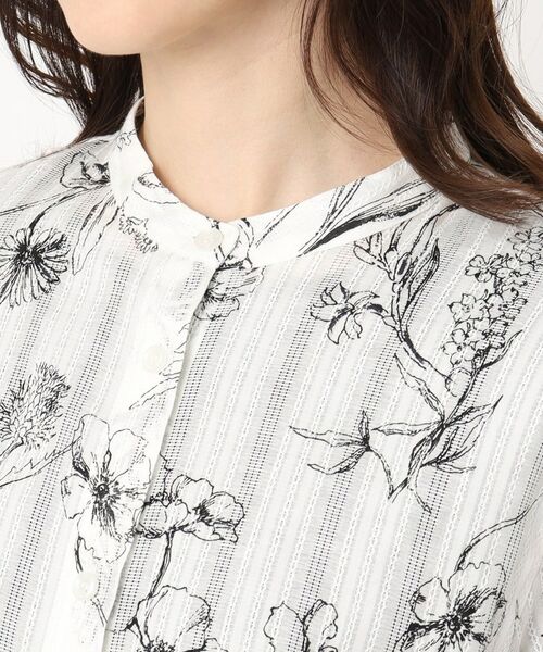 CORDIER / コルディア シャツ・ブラウス | 【M~4Lサイズ】ドビーフラワープリントシャツ | 詳細4