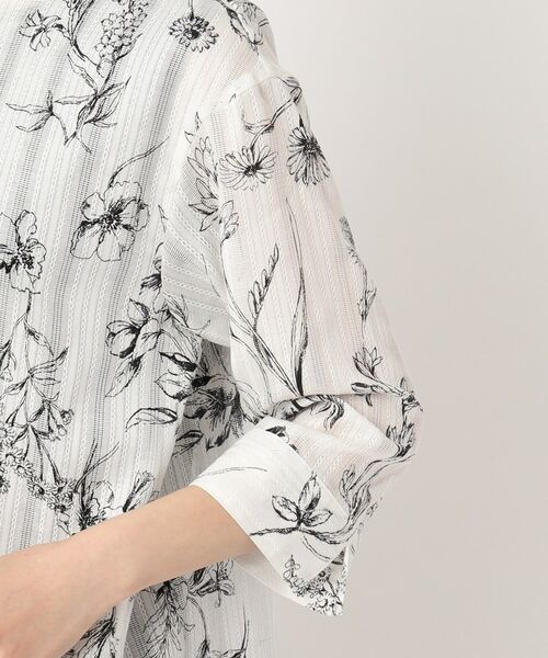 CORDIER / コルディア シャツ・ブラウス | 【M~4Lサイズ】ドビーフラワープリントシャツ | 詳細5