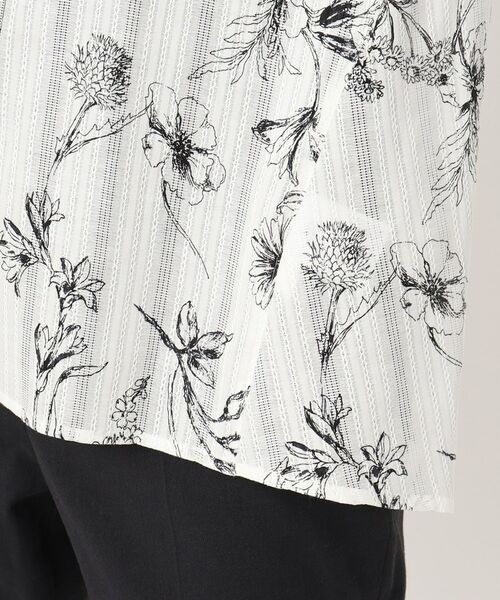 CORDIER / コルディア シャツ・ブラウス | 【M~4Lサイズ】ドビーフラワープリントシャツ | 詳細7