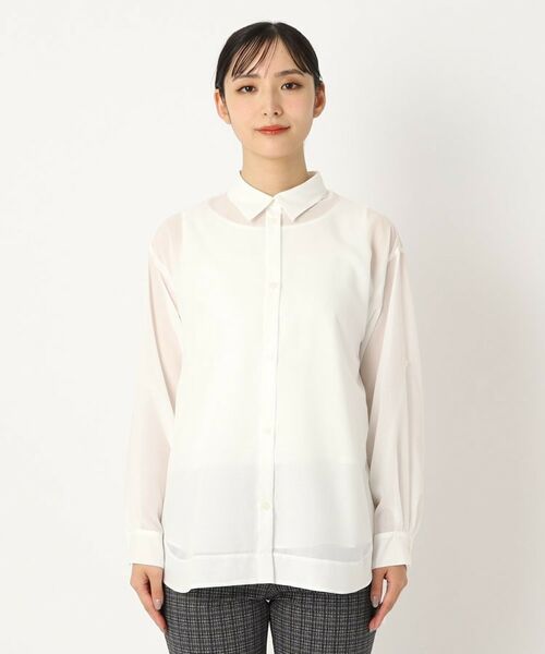 CORDIER / コルディア シャツ・ブラウス | 【手洗い可】後ろプリーツシアーブラウス | 詳細1