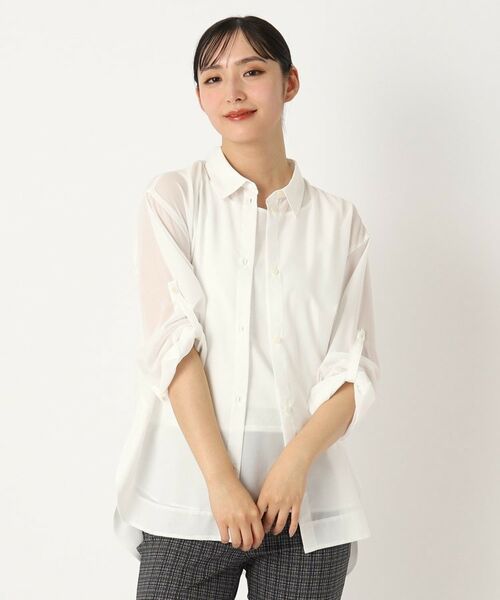 CORDIER / コルディア シャツ・ブラウス | 【手洗い可】後ろプリーツシアーブラウス | 詳細14