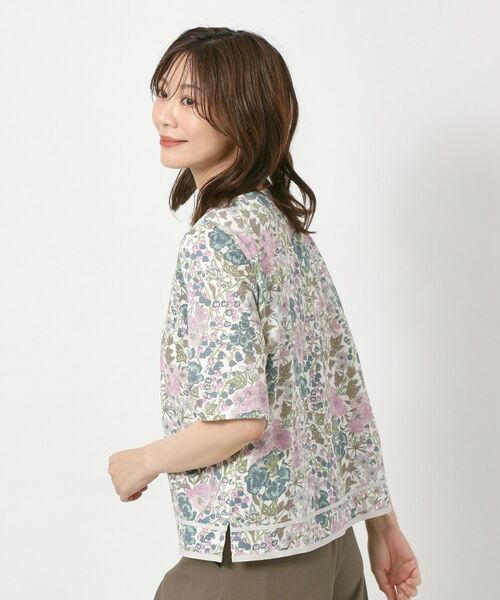 CORDIER / コルディア カットソー | 【リバティ／M～4Lサイズ】エドナ プリントプルオーバージャージ | 詳細12