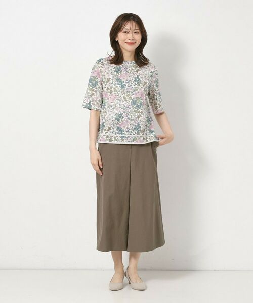 CORDIER / コルディア カットソー | 【リバティ／M～4Lサイズ】エドナ プリントプルオーバージャージ | 詳細13