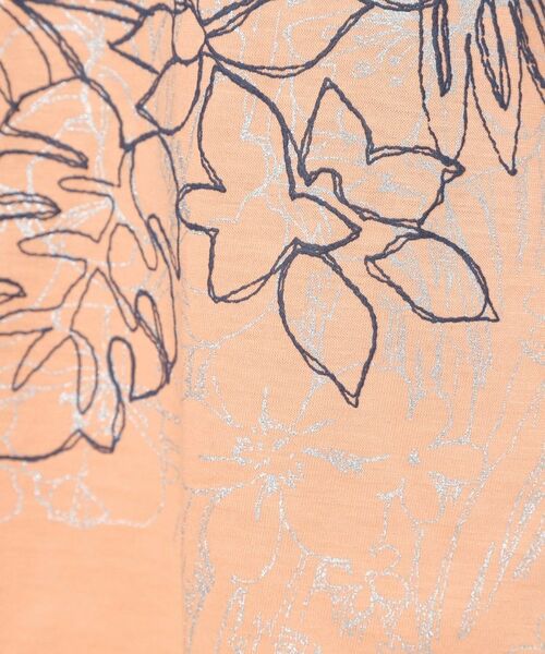 CORDIER / コルディア カットソー | 【M~4Lサイズ】アルビニジャージ フラワーデザインプルオーバー | 詳細15