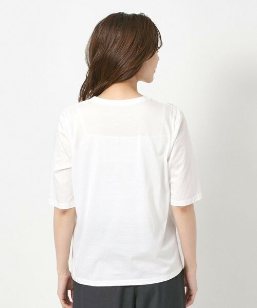 CORDIER / コルディア カットソー | 【M~4Lサイズ】アルビニジャージ フラワーデザインプルオーバー | 詳細3