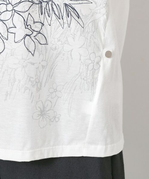 CORDIER / コルディア カットソー | 【M~4Lサイズ】アルビニジャージ フラワーデザインプルオーバー | 詳細6