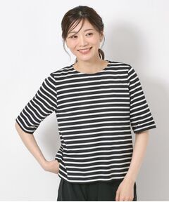 CORDIER / コルディア カットソー | 【M～4Lサイズ】サマーボーダー プルオーバージャージ