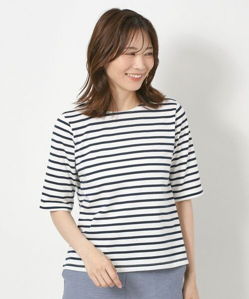 CORDIER / コルディア カットソー | 【M～4Lサイズ】サマーボーダー プルオーバージャージ | 詳細11