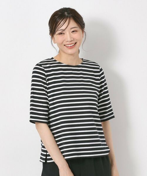 CORDIER / コルディア カットソー | 【M～4Lサイズ】サマーボーダー プルオーバージャージ | 詳細16