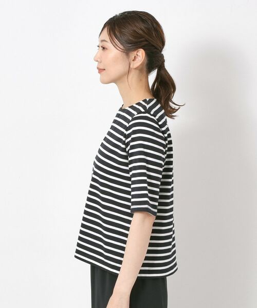 CORDIER / コルディア カットソー | 【M～4Lサイズ】サマーボーダー プルオーバージャージ | 詳細2