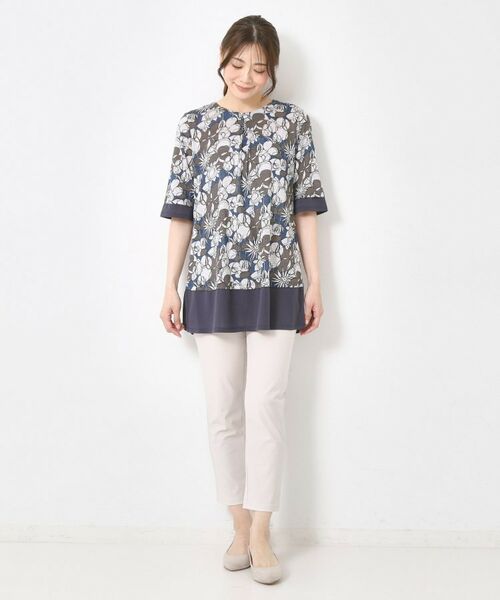 CORDIER / コルディア チュニック | 【M~4Lサイズ/洗える/麻】ロザンナリネンプリントチュニック | 詳細12