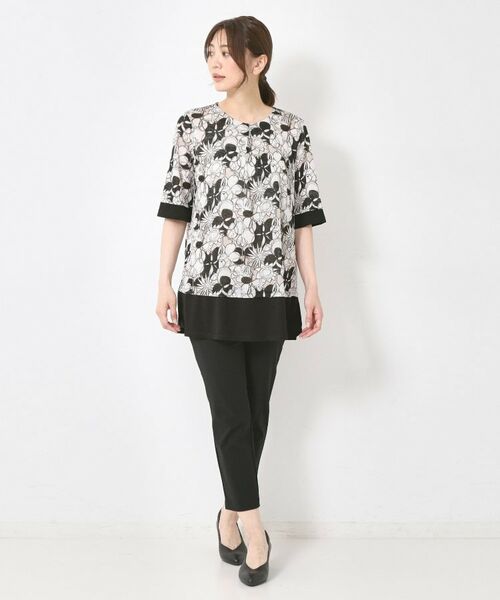 CORDIER / コルディア チュニック | 【M~4Lサイズ/洗える/麻】ロザンナリネンプリントチュニック | 詳細16
