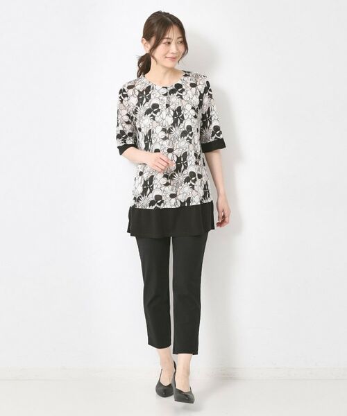 CORDIER / コルディア チュニック | 【M~4Lサイズ/洗える/麻】ロザンナリネンプリントチュニック | 詳細17