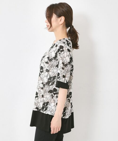 CORDIER / コルディア チュニック | 【M~4Lサイズ/洗える/麻】ロザンナリネンプリントチュニック | 詳細2
