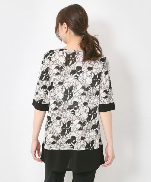 CORDIER / コルディア チュニック | 【M~4Lサイズ/洗える/麻】ロザンナリネンプリントチュニック | 詳細3