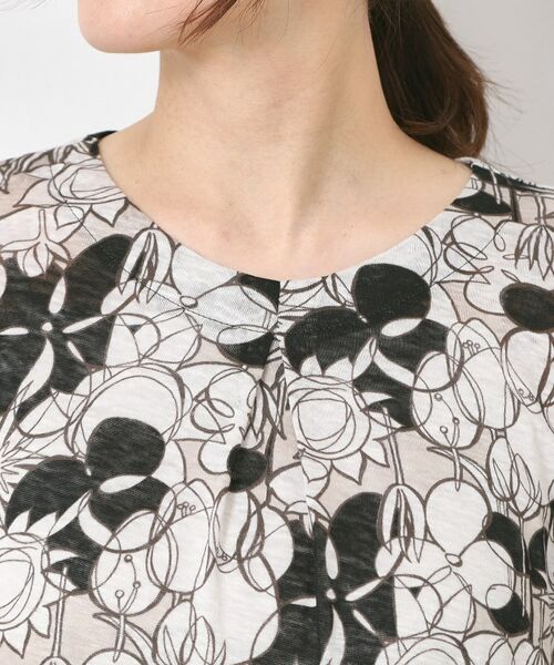CORDIER / コルディア チュニック | 【M~4Lサイズ/洗える/麻】ロザンナリネンプリントチュニック | 詳細4