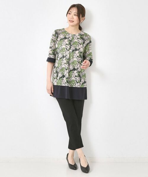 CORDIER / コルディア チュニック | 【M~4Lサイズ/洗える/麻】ロザンナリネンプリントチュニック | 詳細8