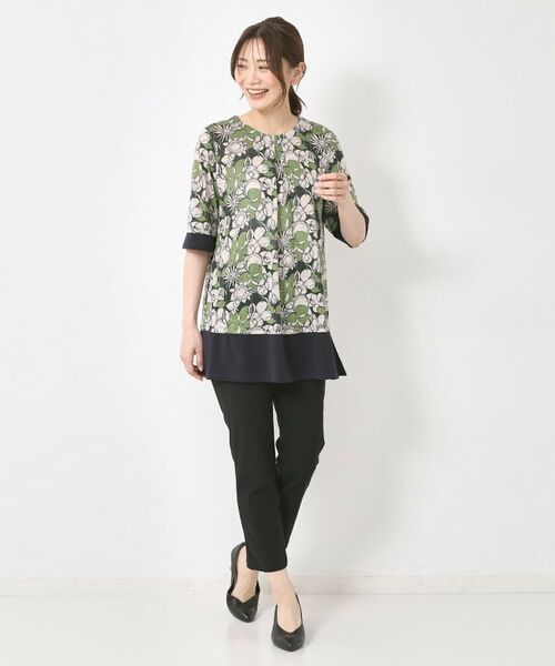 CORDIER / コルディア チュニック | 【M~4Lサイズ/洗える/麻】ロザンナリネンプリントチュニック | 詳細9